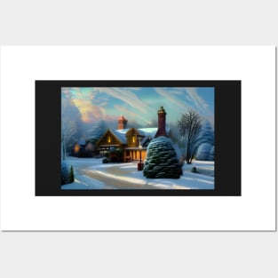 Winter landscape Posters and Art